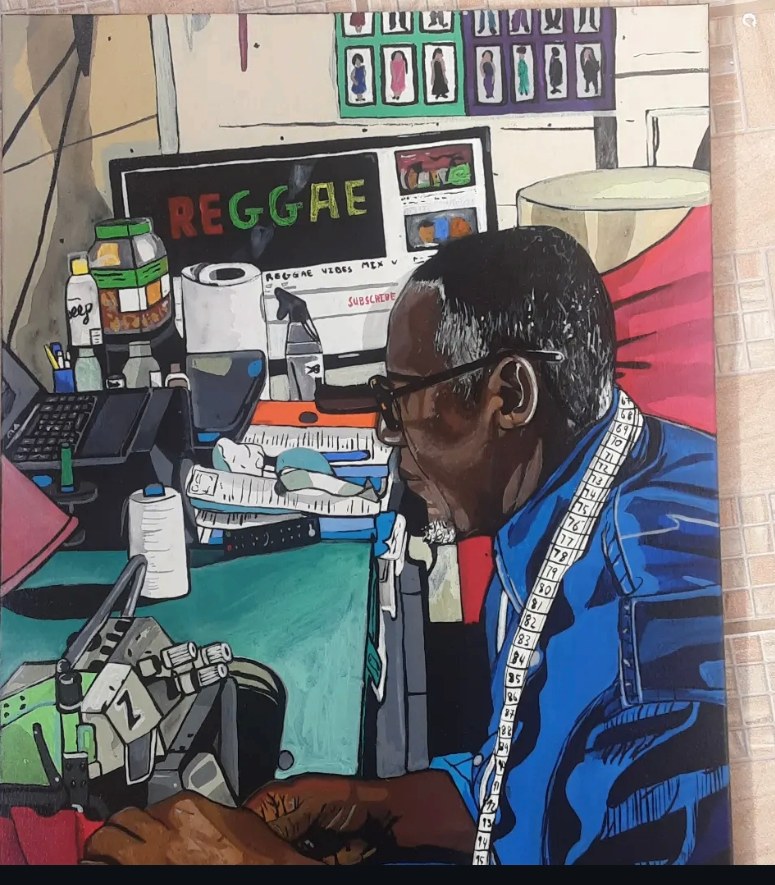 Portrait painting titled Reggae Vibes by Dain James